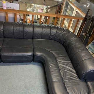 L字　ソファー　ソフトレザー　オーダー商品　中古