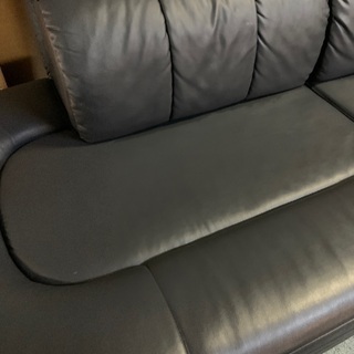 L字　ソファー　ソフトレザー　オーダー商品　中古