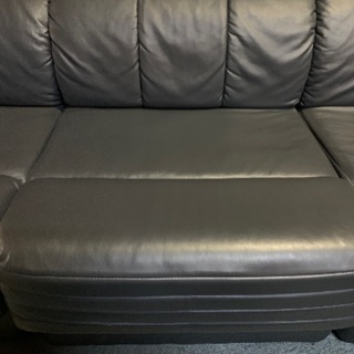 L字　ソファー　ソフトレザー　オーダー商品　中古