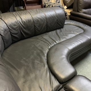L字　ソファー　ソフトレザー　オーダー商品　中古