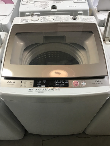 【送料無料・設置無料サービス有り】洗濯機 2017年製 AQUA AQW-GV700E(W) 中古