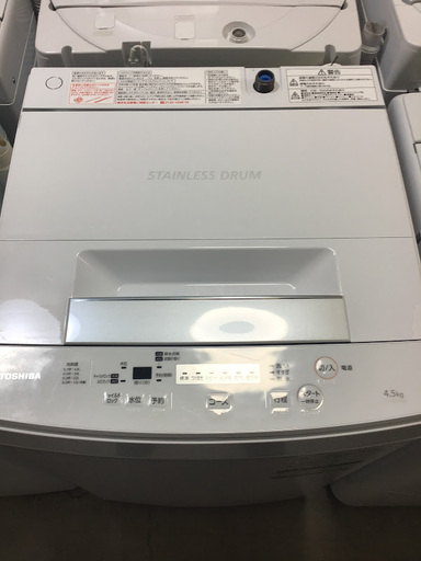 【送料無料・設置無料サービス有り】洗濯機 2018年製 TOSHIBA AW-45M5 中古