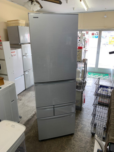 万代店　東芝 冷蔵庫 426L 2013年 5ドア VEGETA 自動製氷 真ん中野菜室 GR-43ZZ (