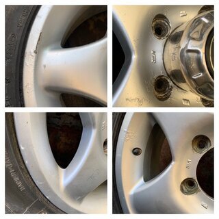 NR595 BERG 社外アルミ 15×6J5HPCD139.7+17 GOODYEAR/WRANGLER IP/N 225/80R15 バリ溝スタッドレス 4本Set ジムニー （TS37）クレジットカード QR決済可能