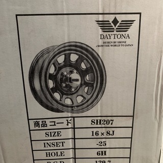 タイヤ、ホイール 未使用 デイトナ DAYTONA 16インチ8J6HPCD139.7-25 4 