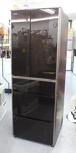 PayPay対応 日立 冷蔵庫 517L 6ドア 2015年製 真空チルド 自動製氷 フレンチ