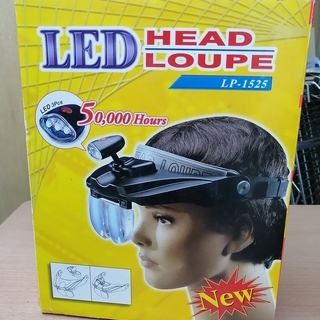 ヘッド装着式ルーペ(LED照明器付)