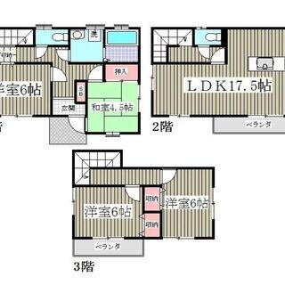 保証人不要！敷金不要+仲介手数料不要！　4LDK戸建！駅近！車2台止められます！築浅！都市がス！ペット可（条件有）の画像