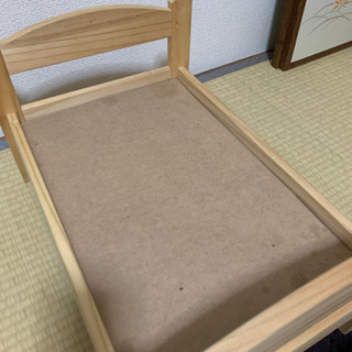 人形用ベッド 猫ベッド 木製オモチャベッド