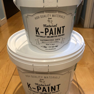 内装用、珪藻土塗料のK-ペイント、ミントグリーン5kg+1.5kg