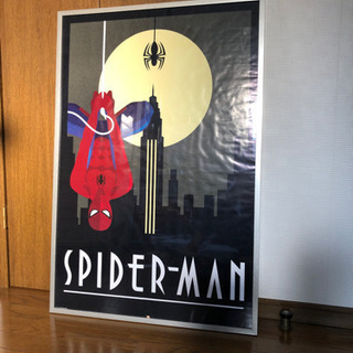 スパイダーマンのポスター　フレーム付き