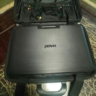 14インチ フルセグ搭載ポータブルDVDプレーヤー アンテナ付き