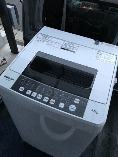 取引中高年式2019年製ハイセンス全自動洗濯機5.5キロ美品。千葉県内配送無料。設置無料。