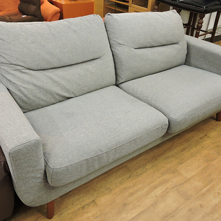 北大前! 札幌 引取 2人掛けソファ グレー系 グリーングレー カウチ