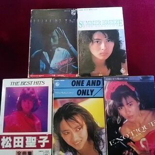 松田聖子、中山美穂、ジョニー大倉ミュージックテープ5本セット※レ...