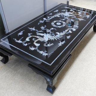 センターテーブル 韓国螺鈿 座卓 テーブル 伝統工芸 幅150cm 長方形