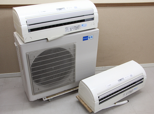 三菱 霧ヶ峰 壁掛け 室内機 MXZ-60RAS マルチルームエアコン 冷房 6.0kw 暖房 7.8kwMSZ-289BXAS-W × 2台セット (E725GGGswx)