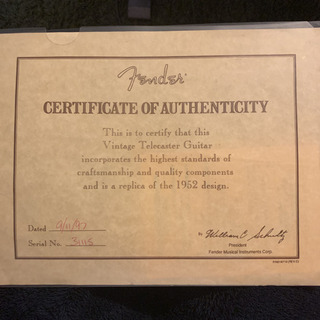 【値下げ】97年製 FenderUSAヴィンテージ52テレキャスター