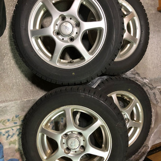 155/65R13 超溝高 ブリヂストン スタッドレス VRX 16年製 アルミ付 4本 