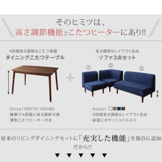 ダイニングソファセットとこたつ布団セット