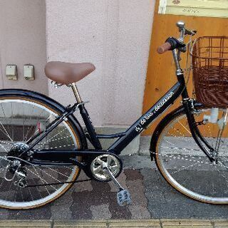 deluxe deecoration 27吋ファションシティサイクル 外装6段/ネイビー