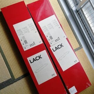 IKEAウォールシェルフ、LACKラック（レッド）