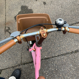 幼児用自転車（補助輪、保護者用ハンドル付き）