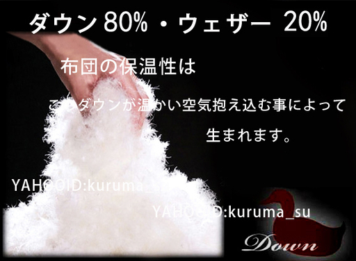 ！！ダウン80％フェザー20％を贅沢に３キロ使用している羽毛布団です！！ 【大幅値引き】