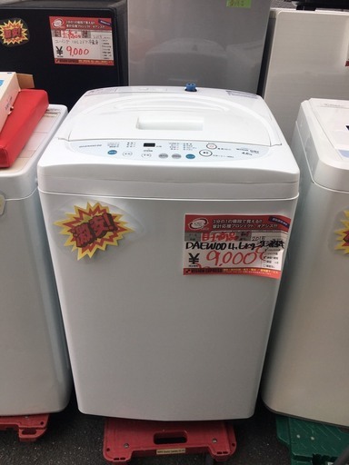 ☆中古 激安！！ DAEWOO　電気洗濯機　4.6kg　DW-46BW　2015年製　￥9,000！！