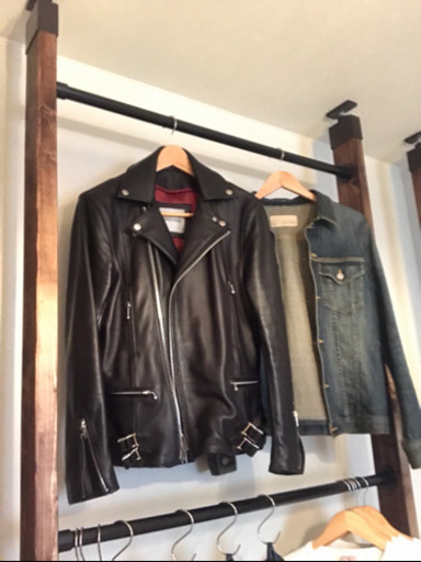 オーダーハンドメイドブルックリン調ハンガーラック