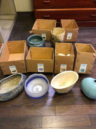 花道生花花瓶　作家による花器6つセット高品質　箱付き
