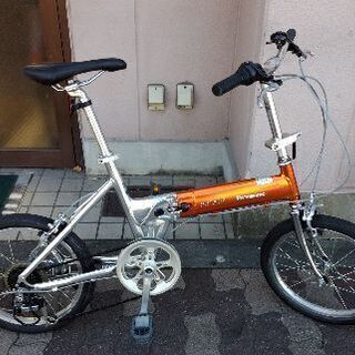 Panasonic LIGHT WING 18吋折り畳み自転車 アルミ/7speed/オレンジx