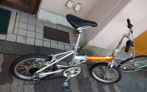 Panasonic Light Wing 18吋折り畳み自転車 アルミ 7speed オレンジｘシルバー 自転車工房としくら 鴫野の折りたたみ自転車 の中古あげます 譲ります ジモティーで不用品の処分
