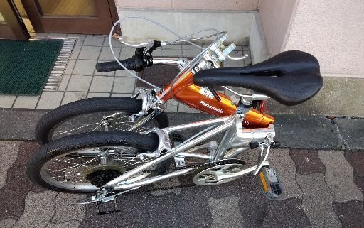 Panasonic LIGHT WING 18吋折り畳み自転車 アルミ/7speed/オレンジx