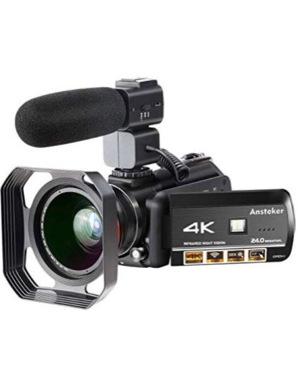 未使用　Ansteker 4Kビデオカメラ　ハンドムービー