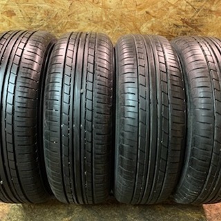 YOKOHAMA ECOS ES31 195/65R15】 夏タイヤ 4本 2017年製【鉄ホイール 