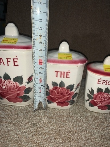 ヴィンテージ アンティーク DIGOIN SARREGUEMINES 薔薇 入れ物 3個セット