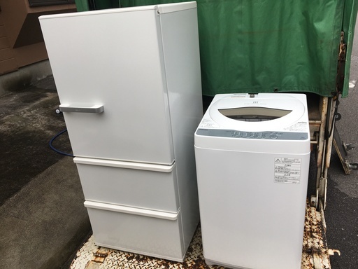 2点セット,アクア,AQR-27G,3ドア冷蔵庫,272L,2018年製,東芝 全自動洗濯機,5kg,AW-5G6,2018年製,6ヶ月保障,東京都内近郊,名古屋市内近郊,送料無料