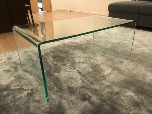 コーヒーテーブル ガラステーブル センターテーブル 強化ガラス