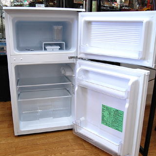 90L 2017年製 ハーブリラックス 2ドア冷蔵庫 YRZ-C09B1 ホワイト 100L