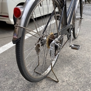 27インチ　BAA　アサヒ自転車　ブラック　６速　前かご、LEDオートライトつき　鹿児島市 27インチ BAA アサヒ自転車 ブラック 6速 前かご、LEDオートライト