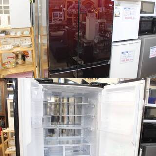 R410)シャープ SHARP 6ドア冷凍冷蔵庫 SJ-GF50Y-R 501L 2014年製
