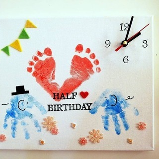 福岡★赤ちゃんから参加できる手形足形アートで世界に一つの時計作り