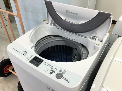 シャープ5.5K洗濯機　Ag＋イオンコート　2015年製　分解クリーニング済み！！！