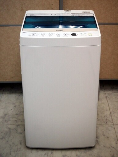 Haier ハイアール 4.5kg 簡易乾燥機能付洗濯機 JW-C45A 10分洗濯 しわケア脱水 槽洗浄機能搭載 上開き ☆2019年製