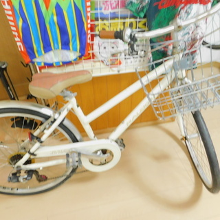 i【エコプラス小倉南店】ミティ車 26インチ 白 ☆スタッフ向井オススメ☆ 中古車 自転車 チャリ スポーツ車 通勤 通学 チャリ スポーツ車 福岡 北九州 小倉 南 湯川 中古