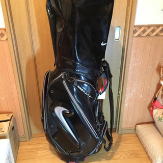 NIKE GOLF キャディバッグ フード付き 5口 黒 赤 ナ...