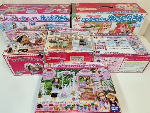 R*938 リカちゃんハウス 6点セット おうち お店屋さん サーティワンアイスクリーム ミスタードーナツ お菓子の家 ケーキ屋さん
