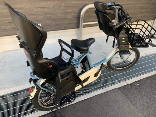 地域限定送料無料 ヤマハ パスバビー 三人乗り 子供乗せ 12,3AH 白