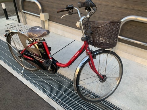 地域限定 パナソニック ビビ DX 新基準 子供乗せ 8AH 赤 アシスタ